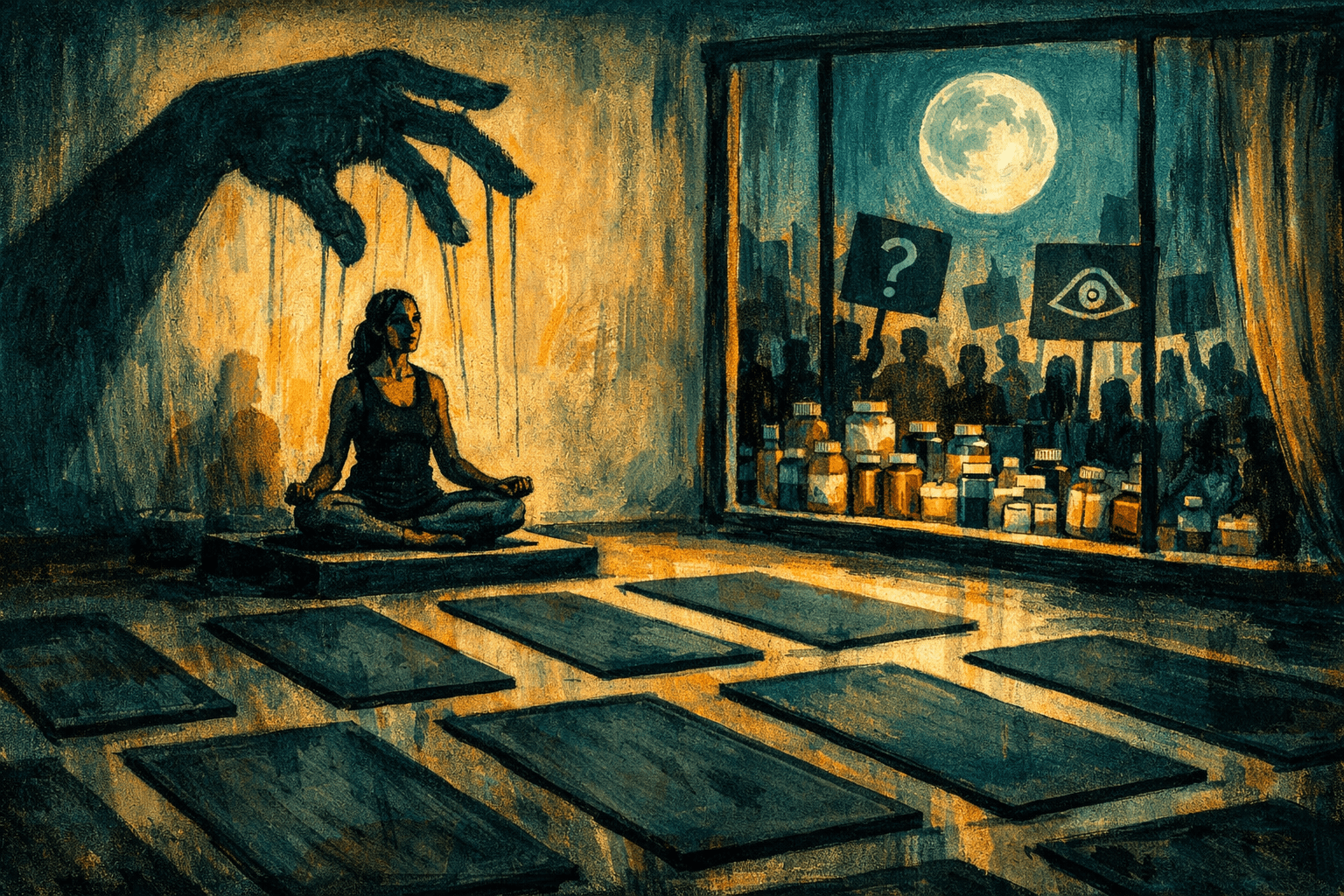 : conspiritualidad Secundarias: yoga extremismo, teorías conspiración bienestar, pseudociencia salud pública